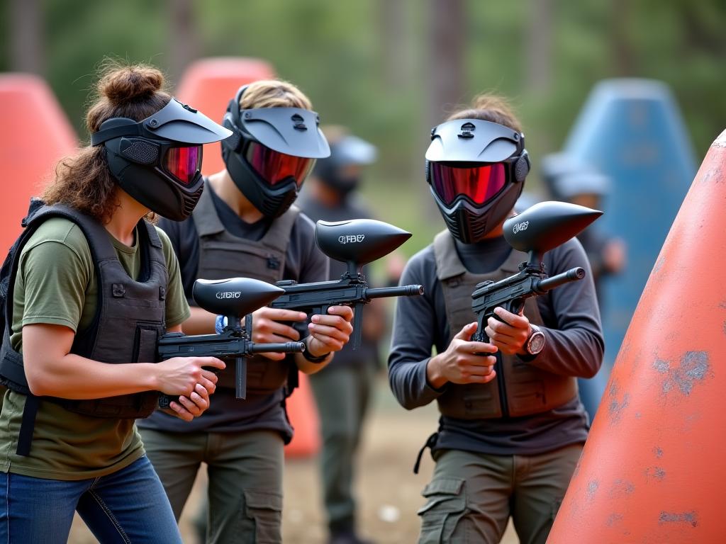 Coworking space team building through paintball in Chennai